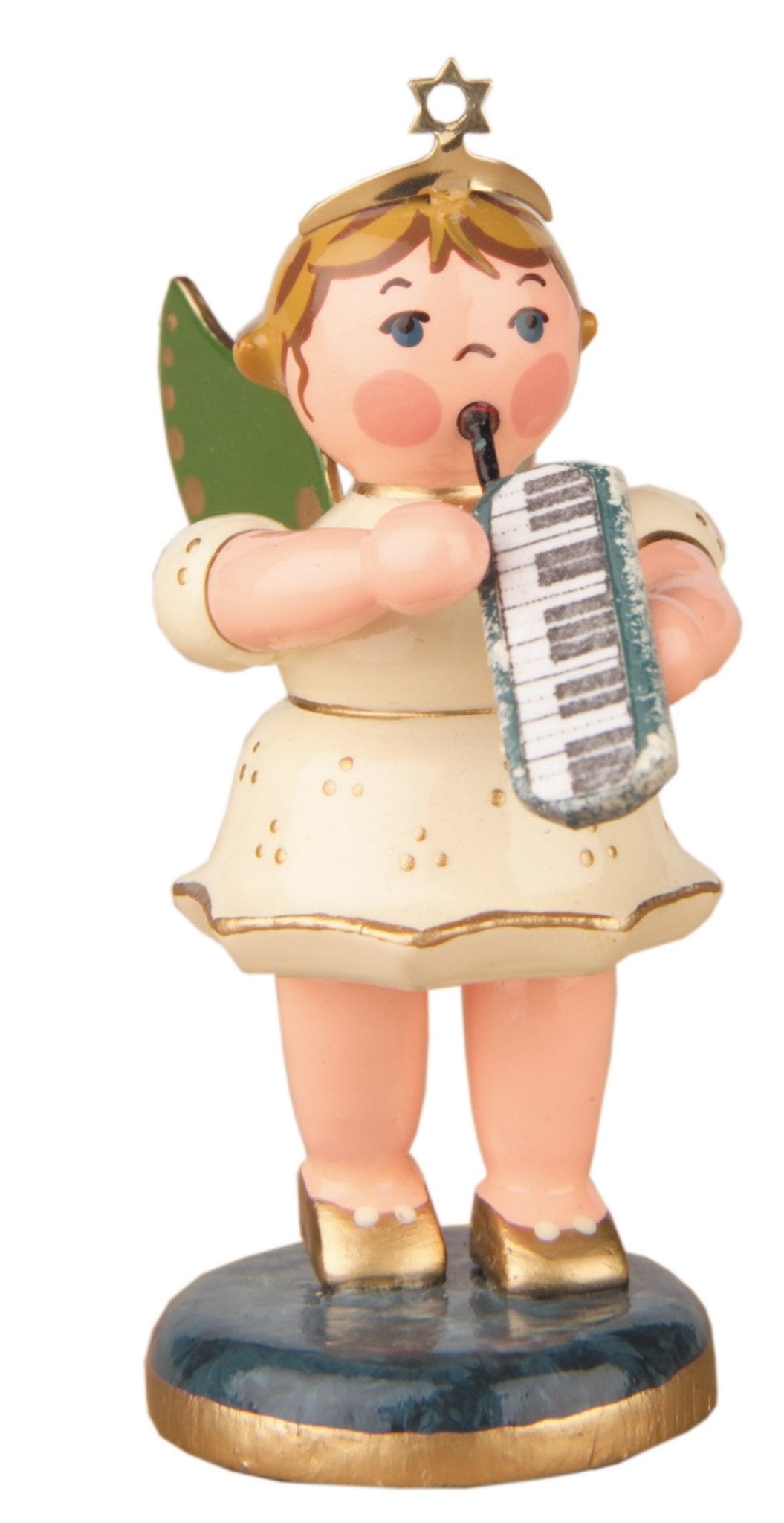 HUB - 121h0037 - Hubrig Volkskunst 'Engel mit Melodika 6,5cm'