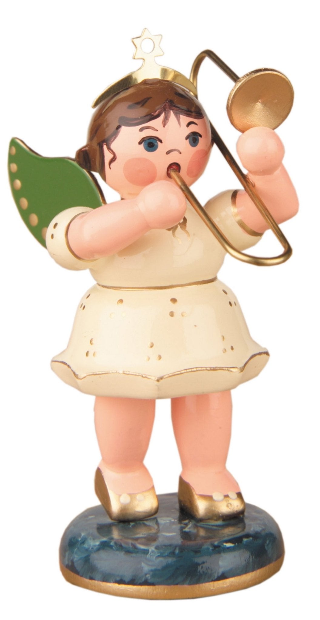 HUB - 121h0020 - Hubrig Volkskunst 'Engel mit Posaune 6,5cm'