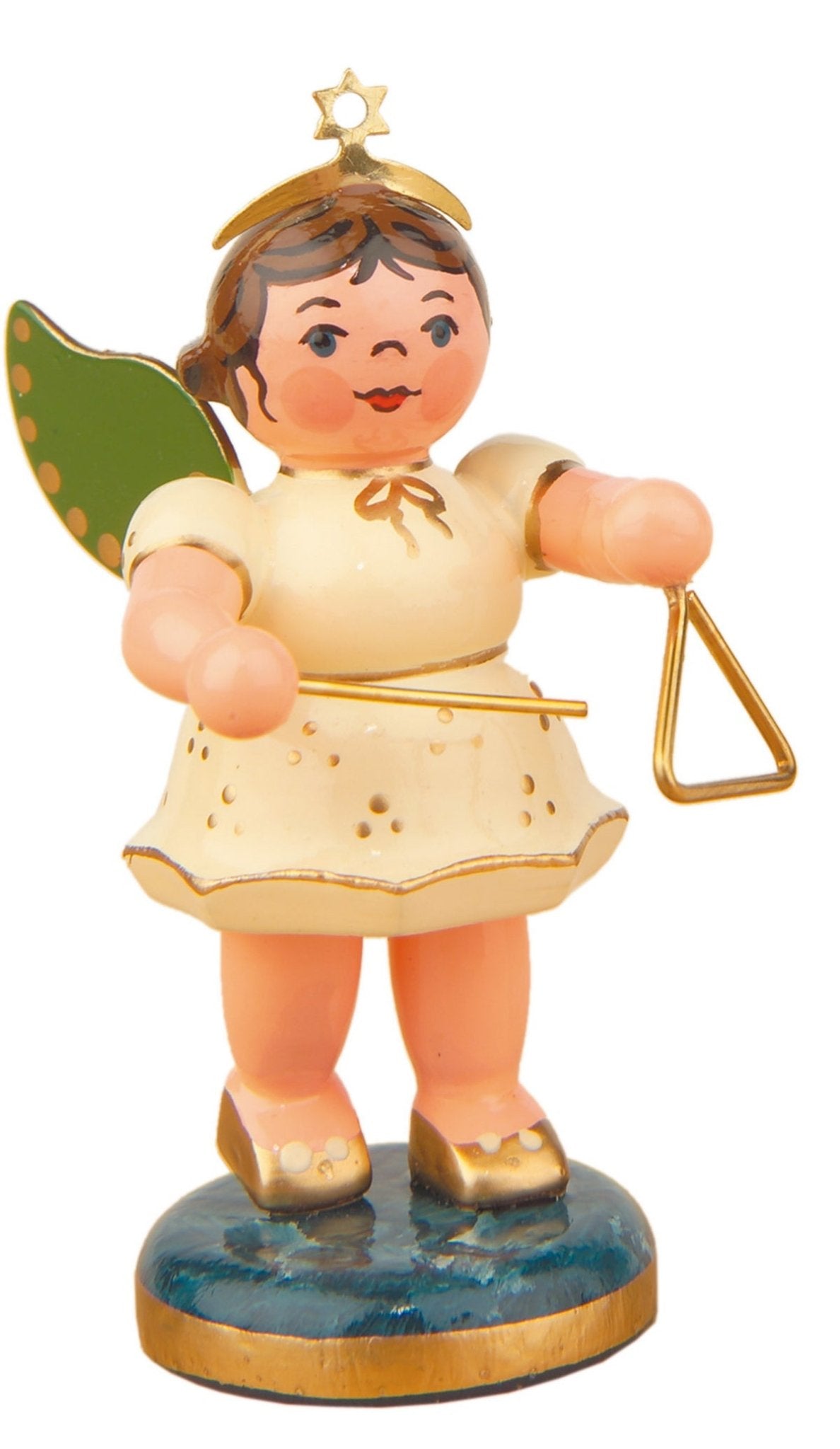 HUB - 121h0018 - Hubrig Volkskunst 'Engel mit Triangel 6,5cm'