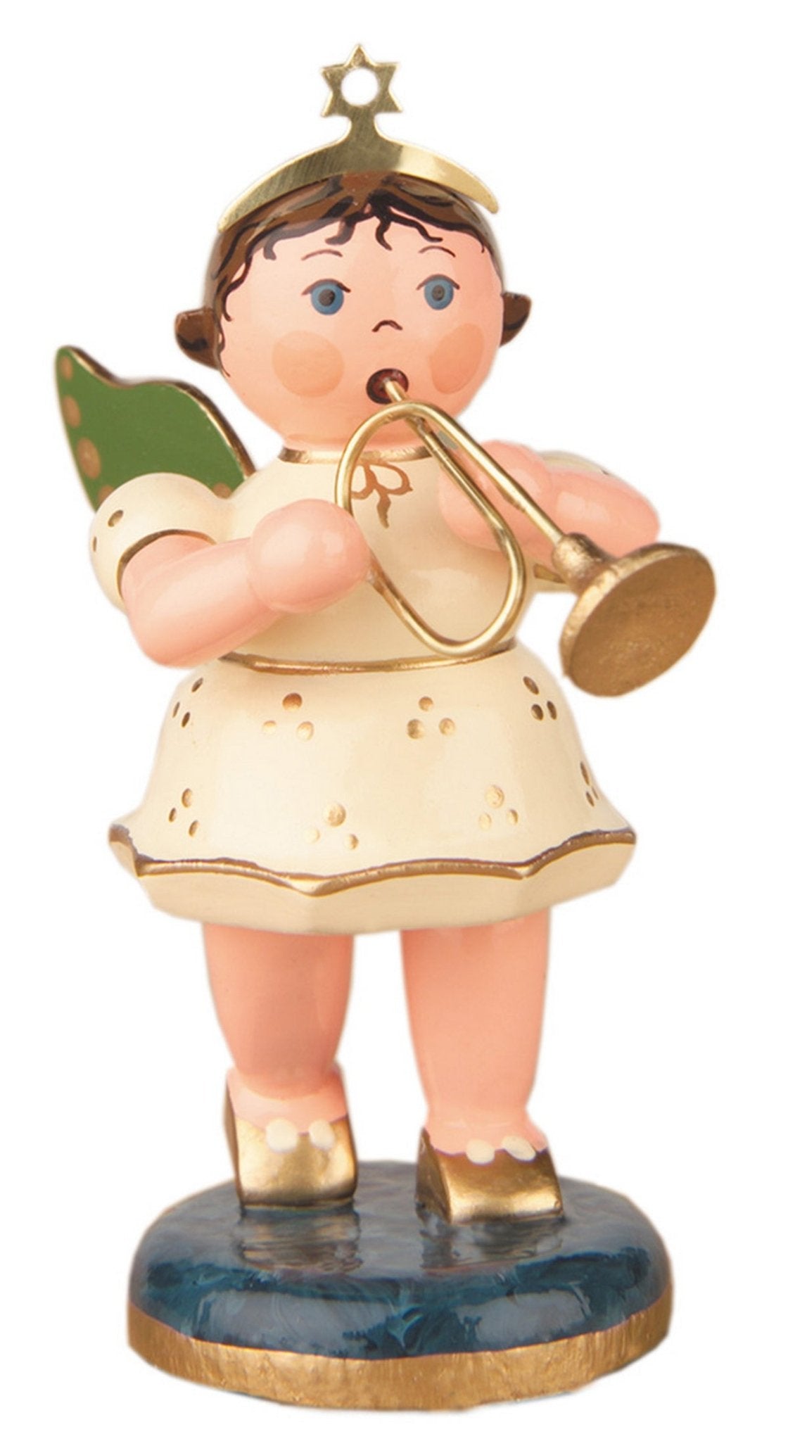 HUB - 121h0013 - Hubrig Volkskunst 'Engel mit Trompete 6,5cm'