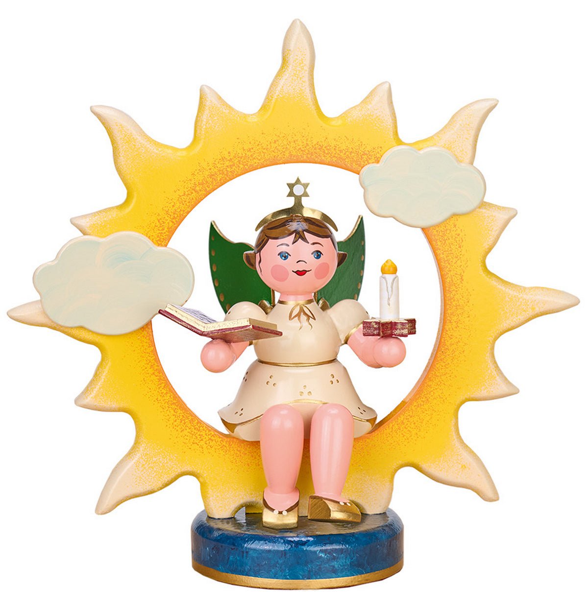 HUB - 121h1202 - Hubrig Volkskunst 'ENGEL - SONNE - BUCH - KERZE 20cm' 2023