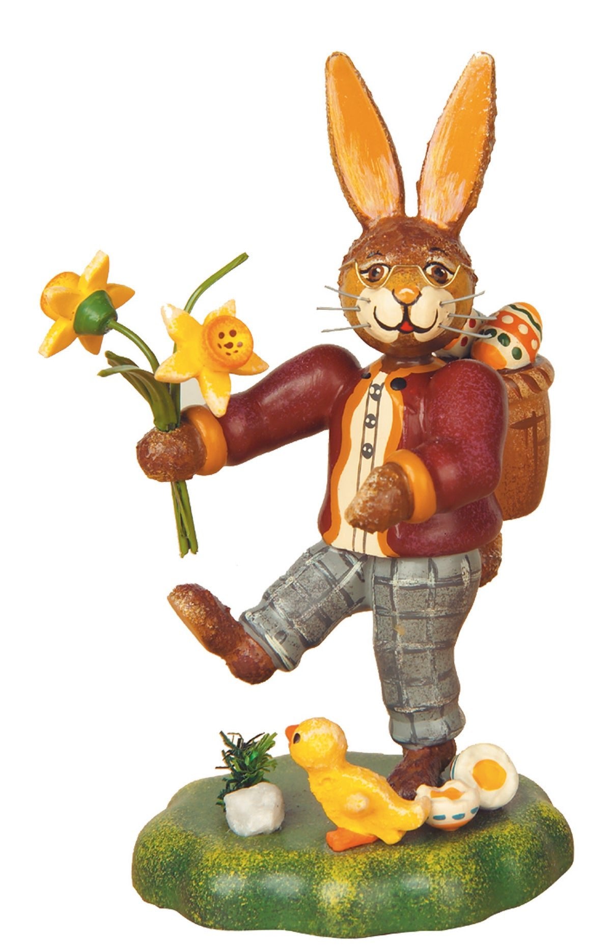 HUB - 301h0001 - Hubrig Volkskunst 'Hasenvater mit Narzisse'