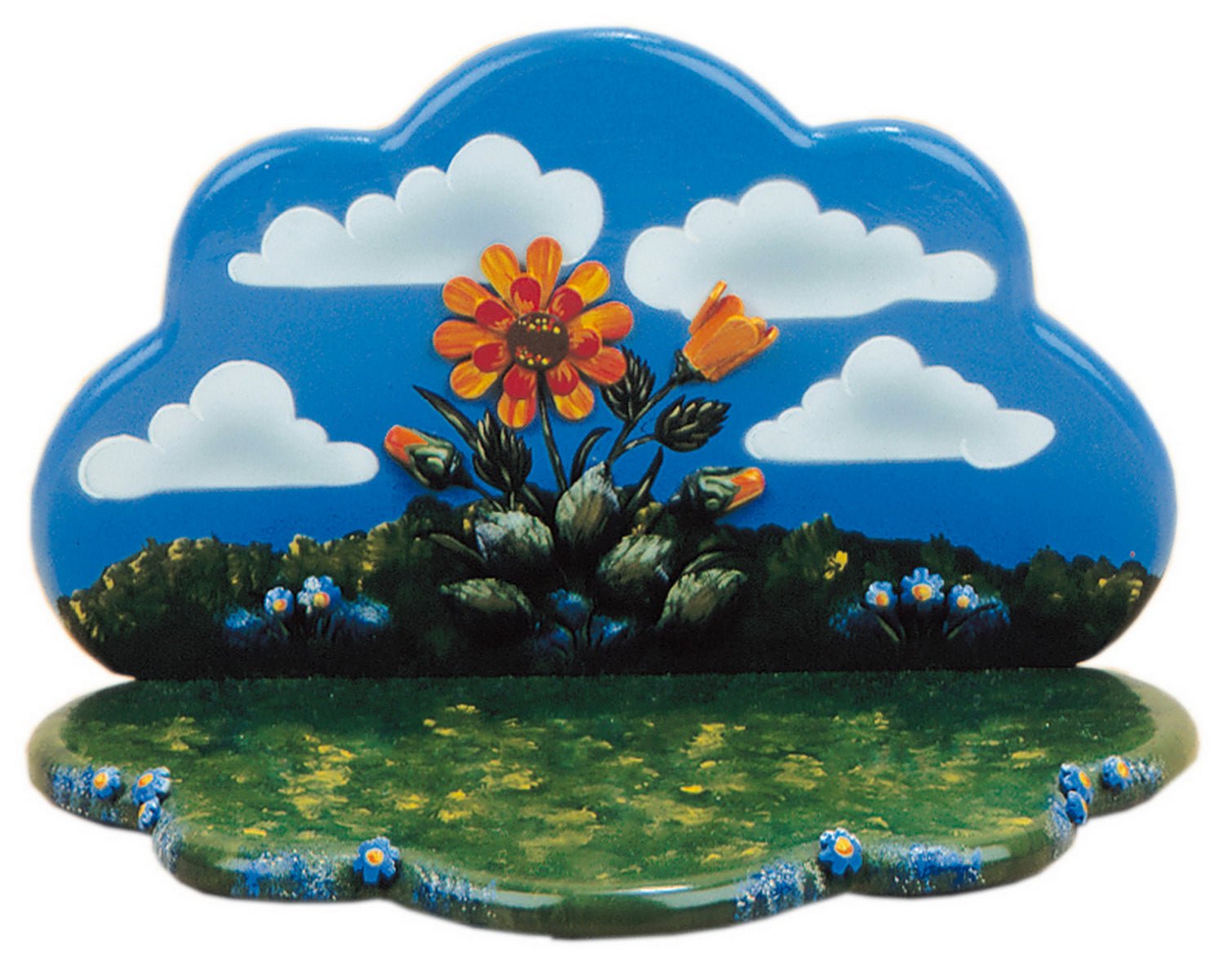 HUB - 252h0001 - Hubrig Volkskunst 'Sommerwiese m.Blumenhimmel 23x16x15'