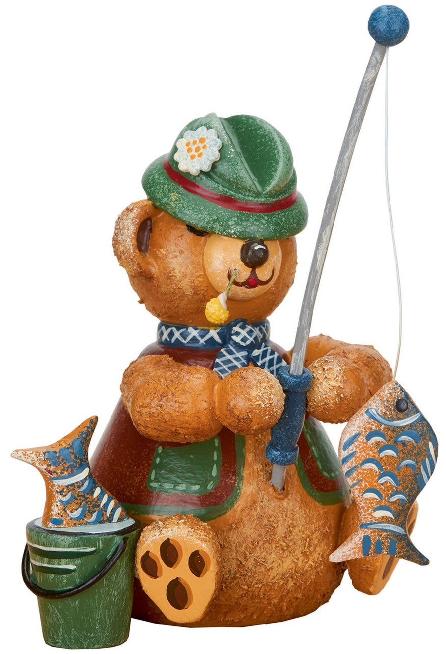 Hubrig Volkskunst 'Teddy - mini - Angler - 7cm'-HUB-500h1001