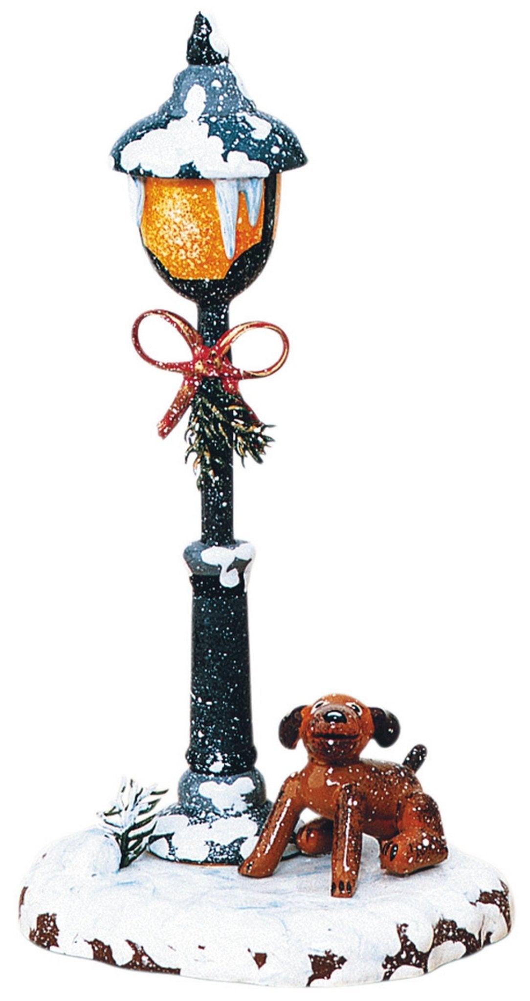 HUB - 110h1011 - Hubrig Volkskunst 'Winterkinder - Bello unter der Laterne 12cm'