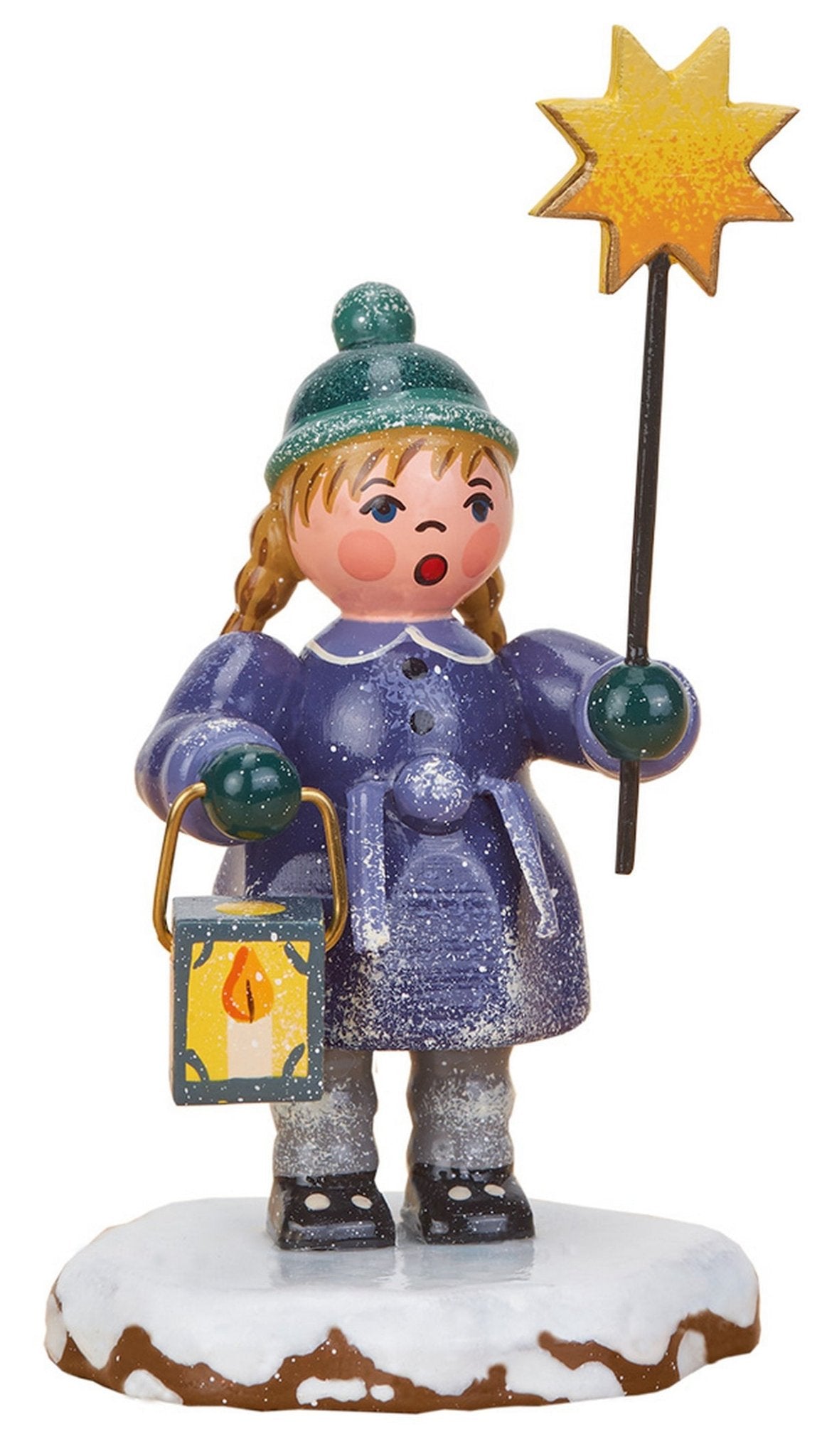 HUB - 110h0003 - Hubrig Volkskunst 'Winterkinder - Mädchen mit Stern u.Laterne 8cm'