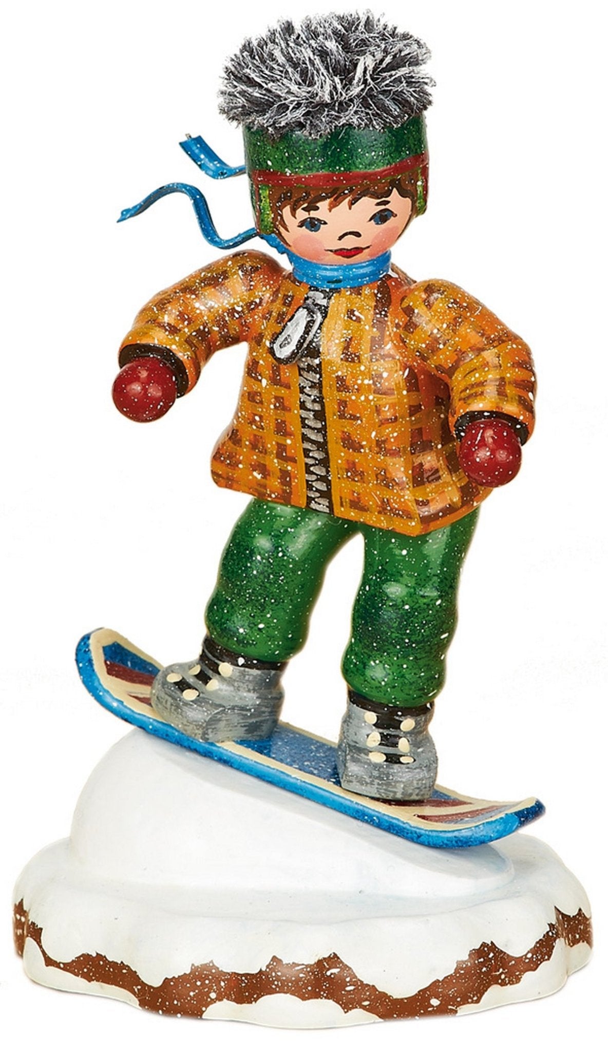 HUB - 110h0033 - Hubrig Volkskunst 'Winterkinder - Snowboardfahrer 8cm'