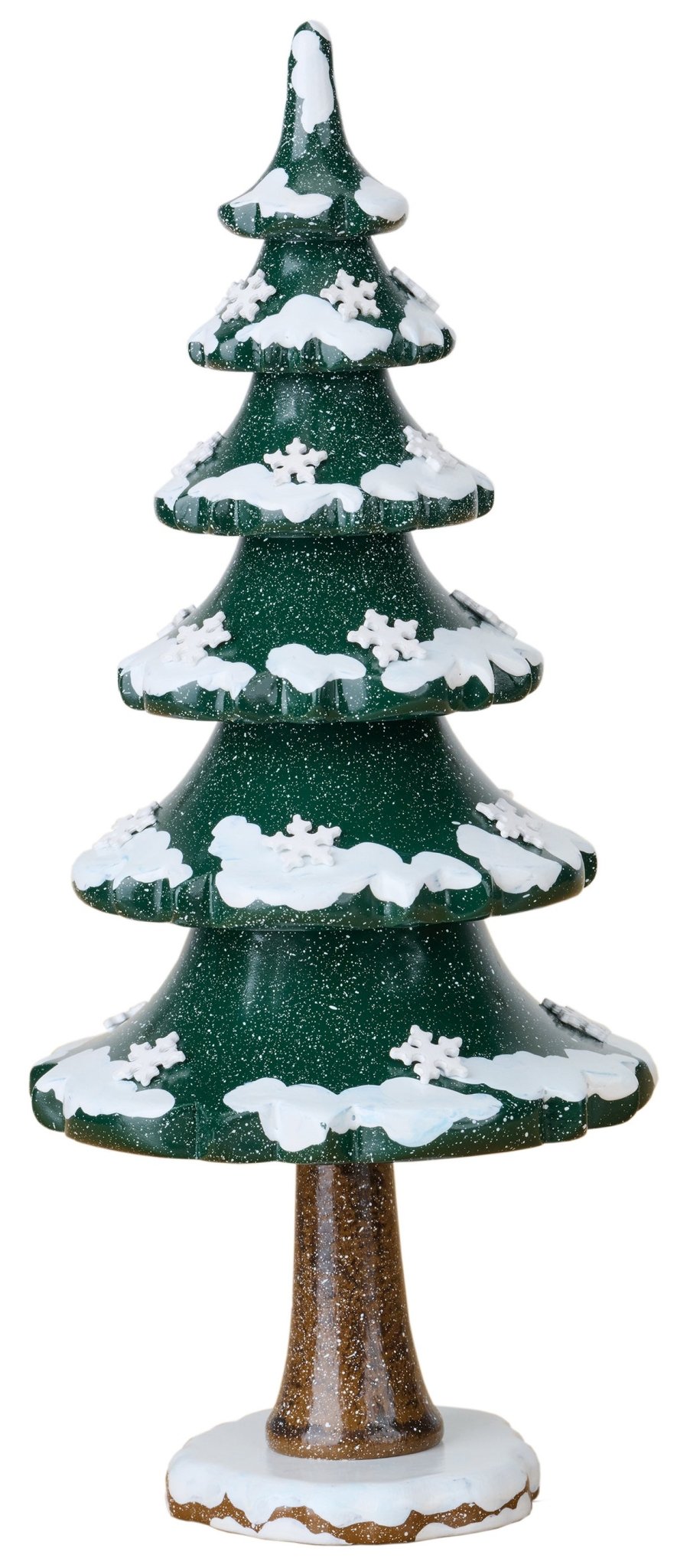 Hubrig Volkskunst 'Winterkinder Winterbaum mit Schneekristall 22 cm'-HUB-110h1014