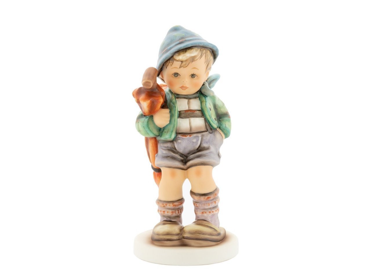 Hum01419001 - Hummel Figur Glück auf mit grünen Augen und akzentuierter Iris 16cm hoch Hum 419
