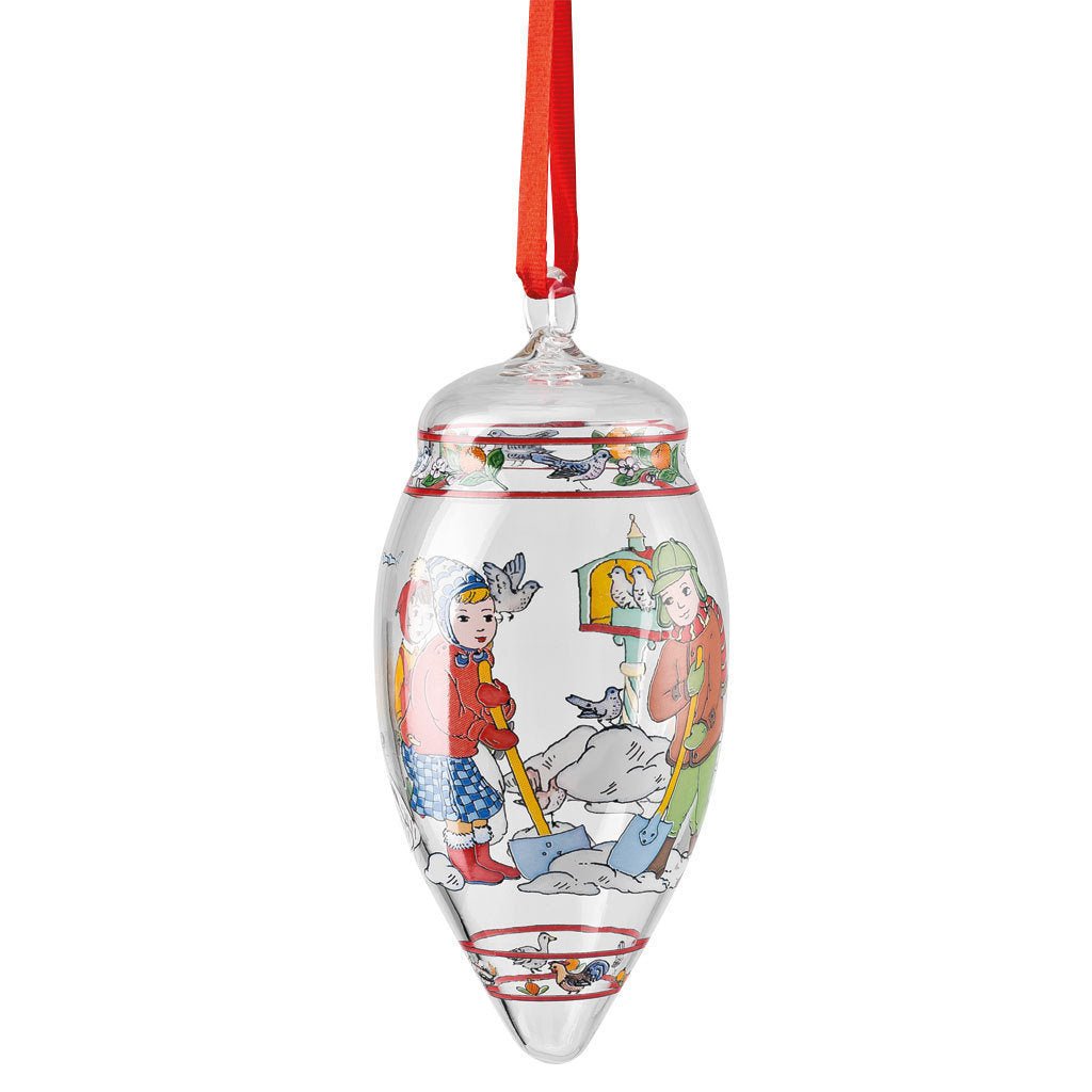 02272 - 724328 - 49685 - Hutschenreuther Xmas XM - Glas - Zapfen »Winterzeit 8,5 cm«