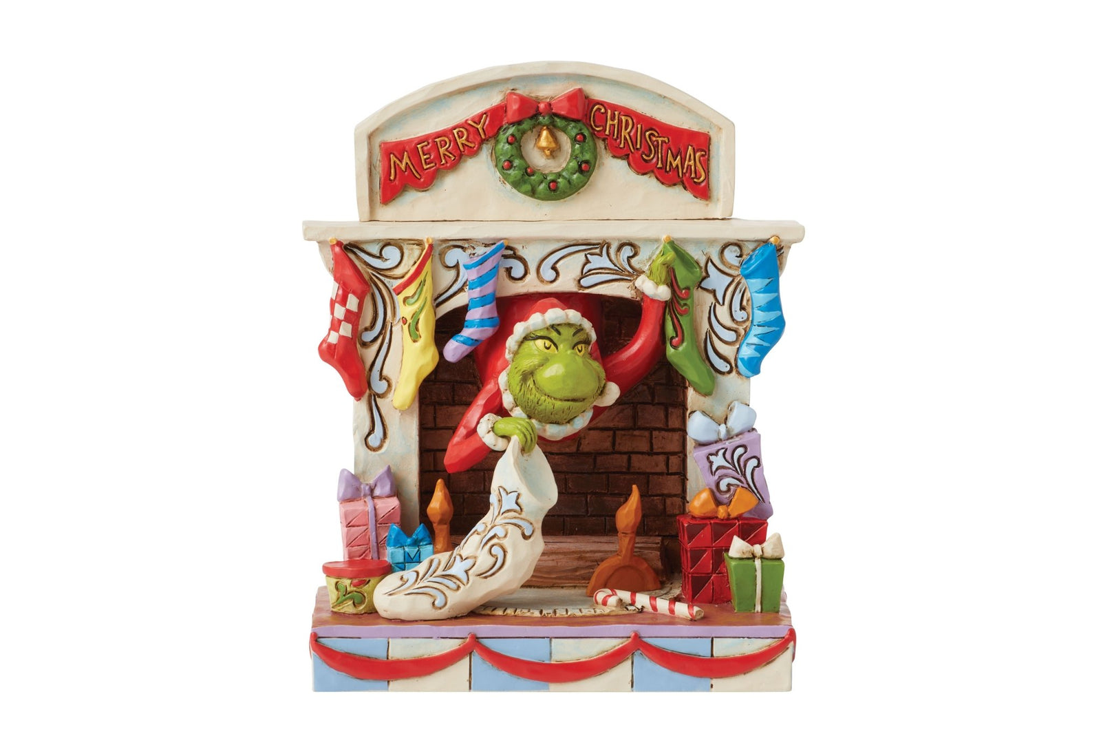 6012693 - Jim Shore - Figur 'Der Grinch der aus dem Kamin schaut - 20cm' 2023
