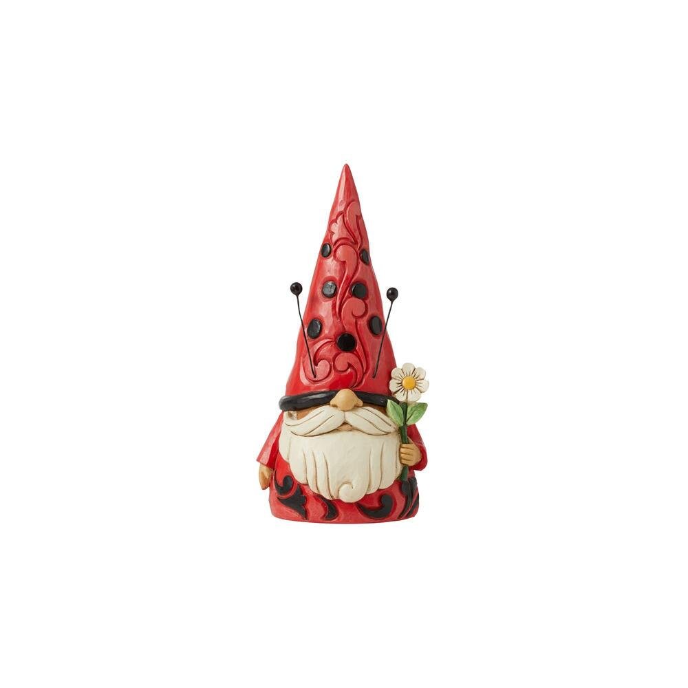 6010288 - Jim Shore - Figur 'Ladybug Gnome Figurine - Marienkäfer Gnom Figur - 16,5cm' 2022