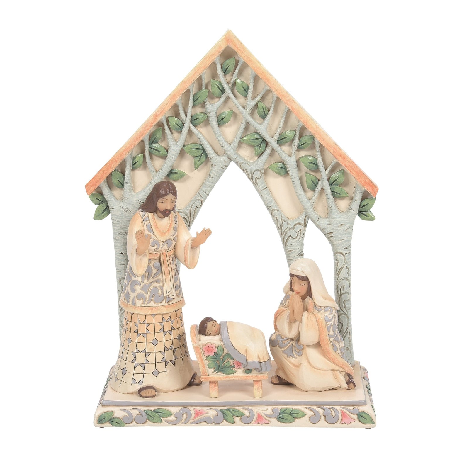 6012688 - Jim Shore Figuren - Woodland Krippe Familie 4 Teile Set - 21,5cm hoch
