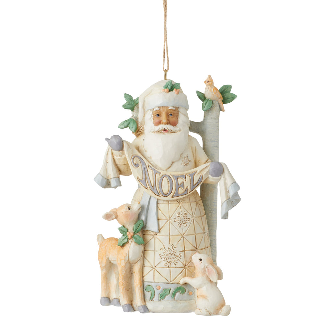 Jim Shore Figuren - Woodland Noel Weihnachtsmann Ornament - 12,5cm-6012027