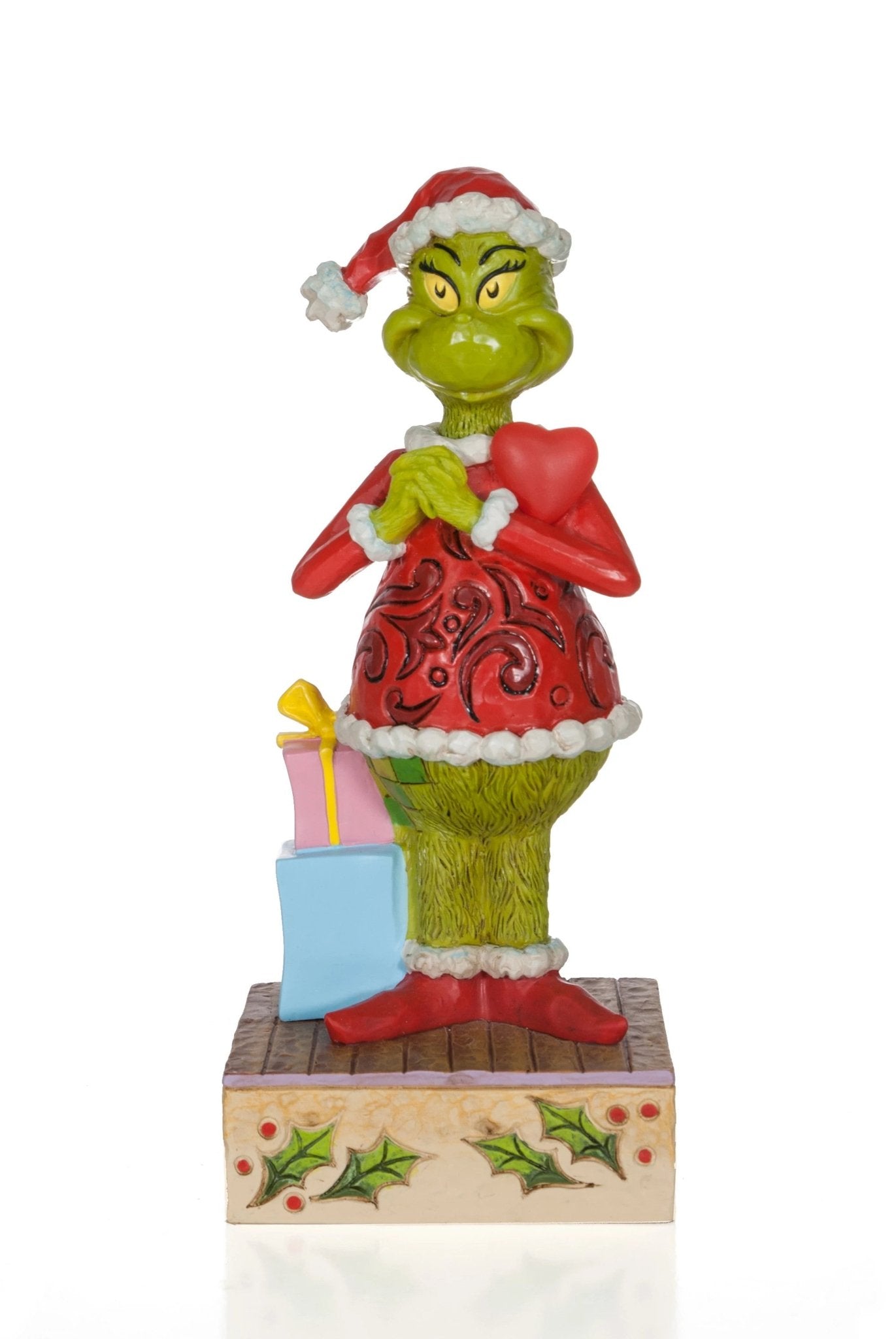 6010782 - Jim Shore - Grinch 'Happy Grinch with Blinking Heart N' 2022