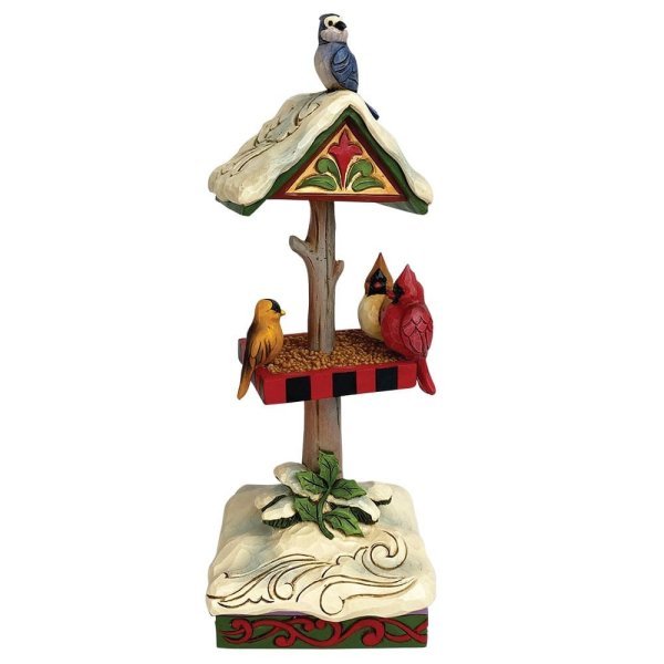 Jim Shore - Heartwood creek 'Flock Together for the Holidays (Birds on Birdhouse Figurine) N' 2022-6011856