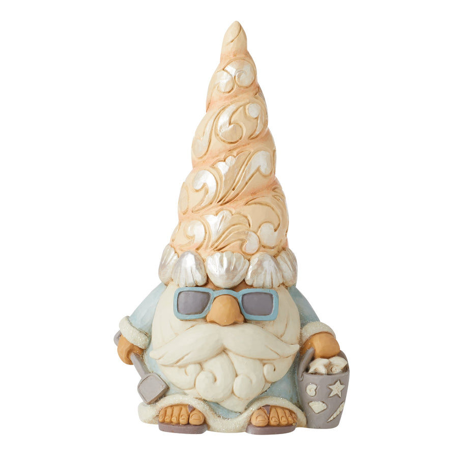 Jim Shore - Heartwood creek 'Gnome is Where the Beach Is (Gnome with Seashell Hat Figurine) N' 2022-6010808