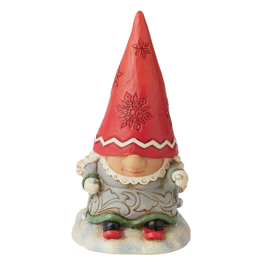 Jim Shore - Heartwood creek 'Gnome on the Slopes (Gnome Skier with Braids) N' 2022-6010844