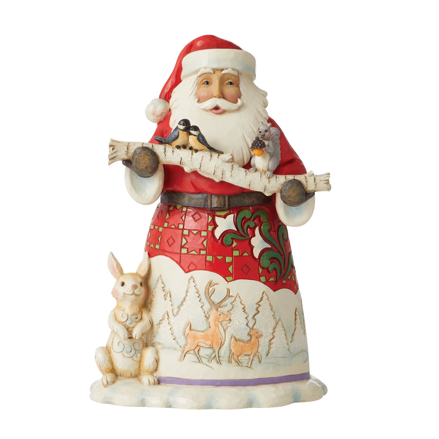 Jim Shore - Heartwood creek 'Happy Christmas to All (Santa with Woodland Animals Figurine) N' 2022-6010816