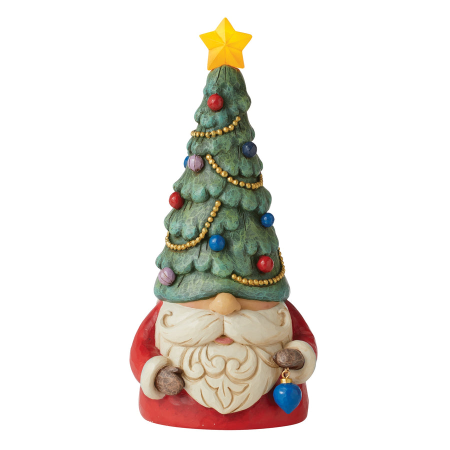 Jim Shore - Heartwood creek 'Let Your Joy Shine Bright (Gnome with Light-up Christmas Tree Figurine) N' 2022-6011154