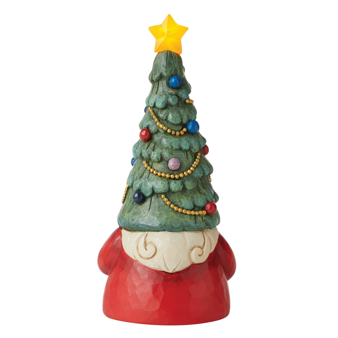 Jim Shore - Heartwood creek 'Let Your Joy Shine Bright (Gnome with Light-up Christmas Tree Figurine) N' 2022-6011154
