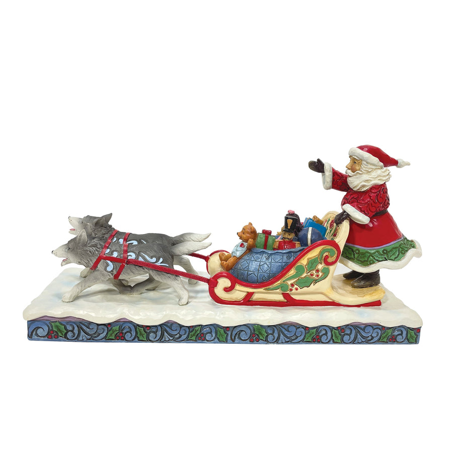 Jim Shore - Heartwood creek 'Merry Mushing (Santa in Dog Sled with Toys Figurine) N' 2022-6010826