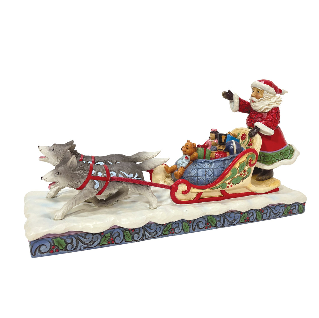 Jim Shore - Heartwood creek 'Merry Mushing (Santa in Dog Sled with Toys Figurine) N' 2022-6010826