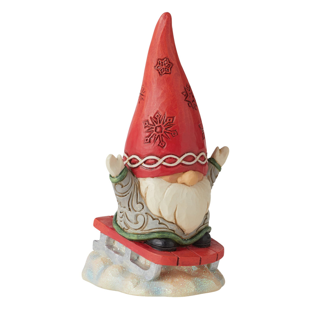 Jim Shore - Heartwood creek 'Snow Much Fun (Gnome with Sled Figurine) N' 2022-6010845
