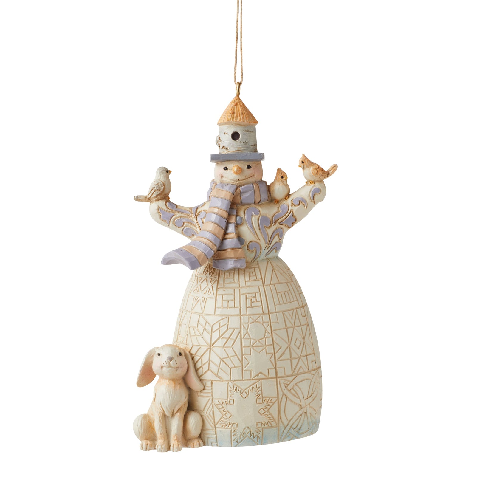 6011632 - Jim Shore - Heartwood creek 'White Woodland Snowman with Animals Hanging Ornament N' 2022