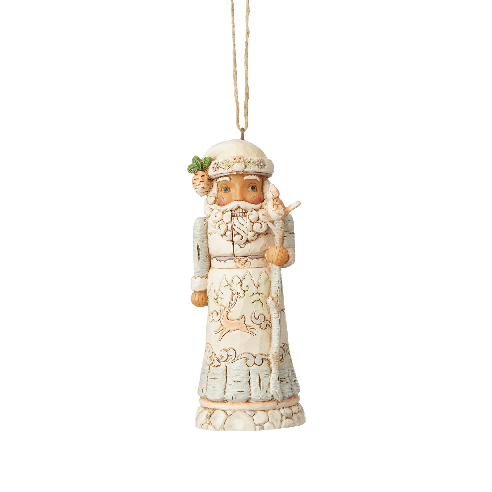 6004177 - Jim Shore - White Woodland 'Woodland Nutcracker (Hanging Ornament) '