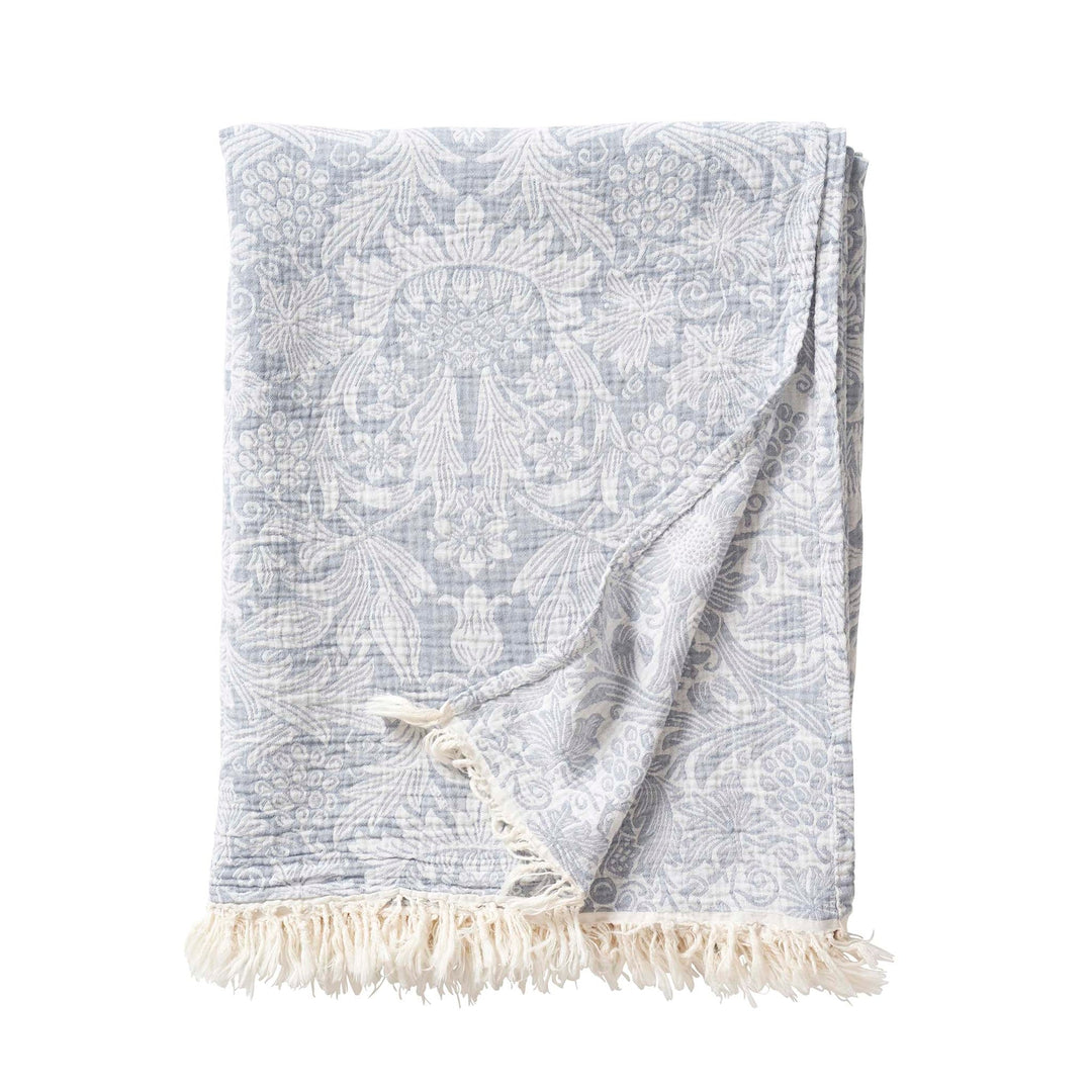 KLI - 272302 - KLIPPAN - 100% Langfaser - Baumwolldecke, 140x200cm, blau