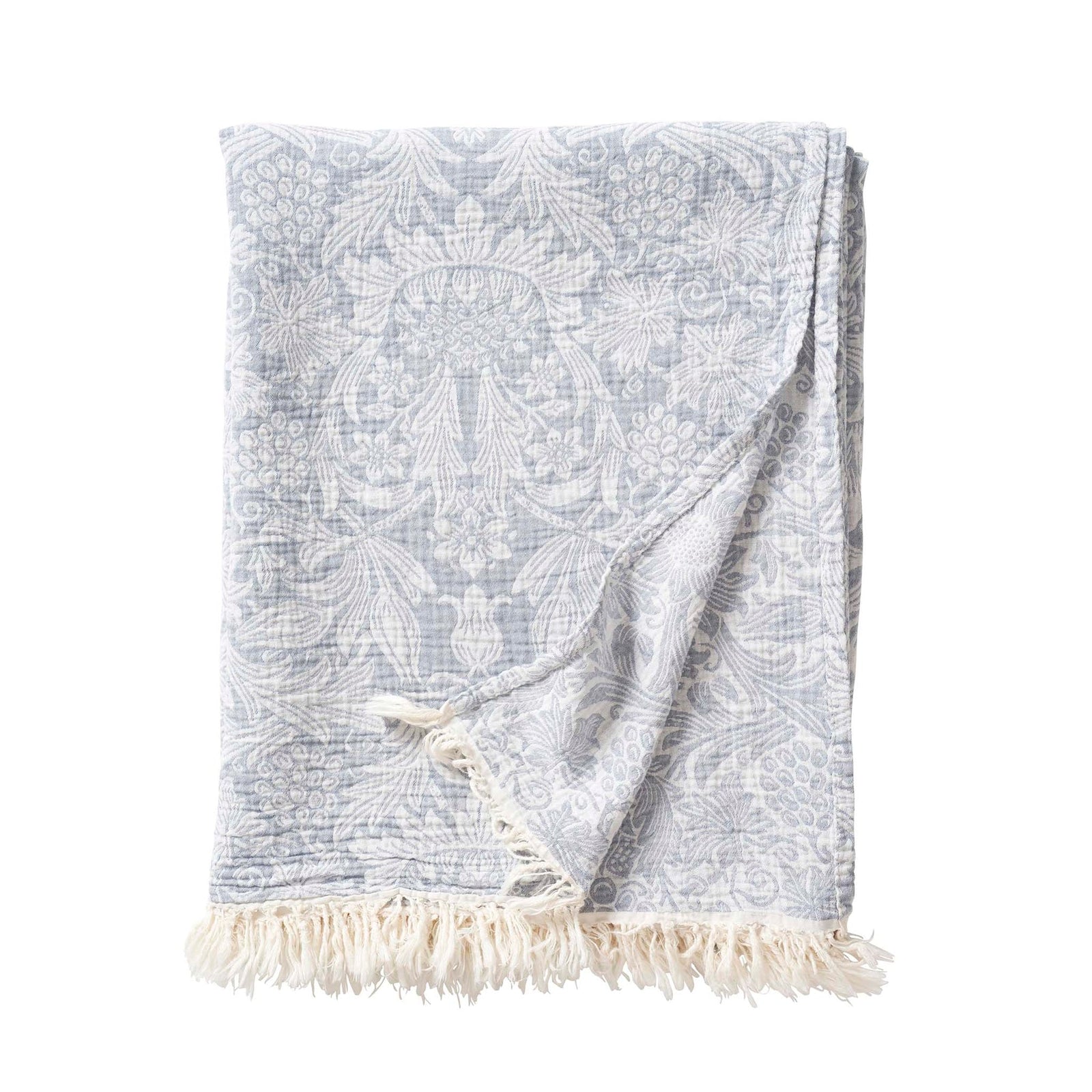 KLI - 272302 - KLIPPAN - 100% Langfaser - Baumwolldecke, 140x200cm, blau