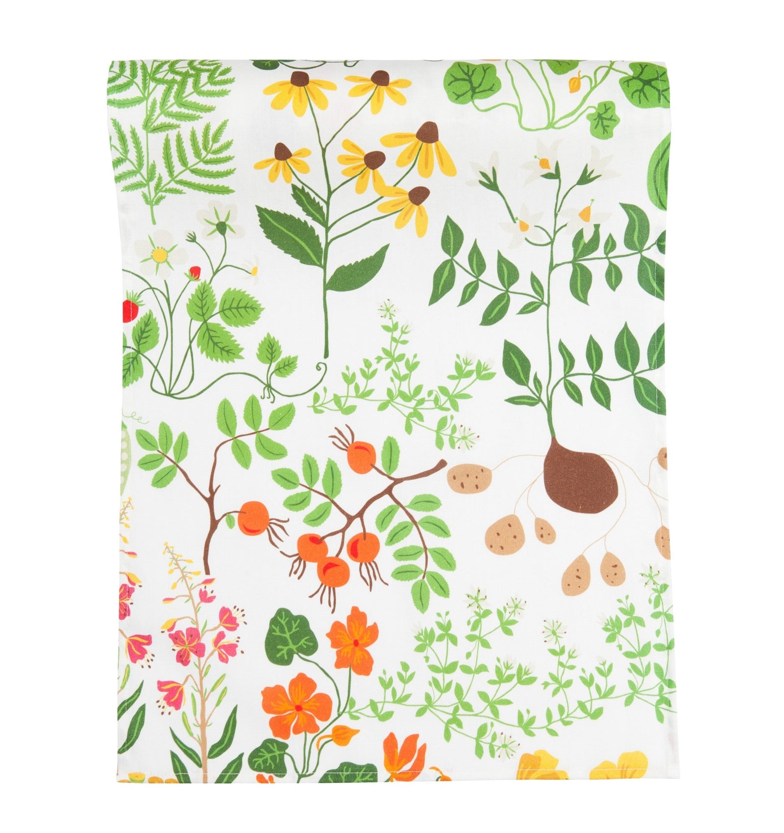 KLI - 520363 - KLIPPAN - Läufer Leksand weiß, gewebte Baumwolle (für den Tisch), 150x45cm