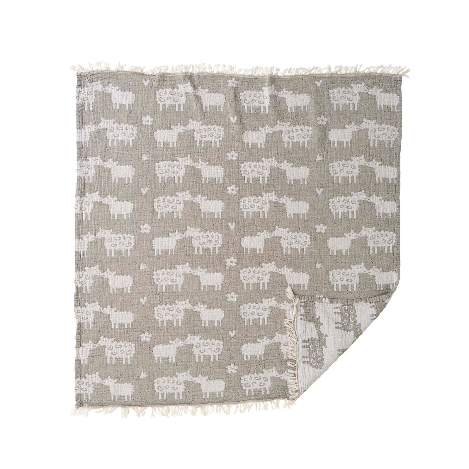 KLI - 272601 - KLIPPAN - Schafe, gewebte Baumwolldecke, 75x90cm