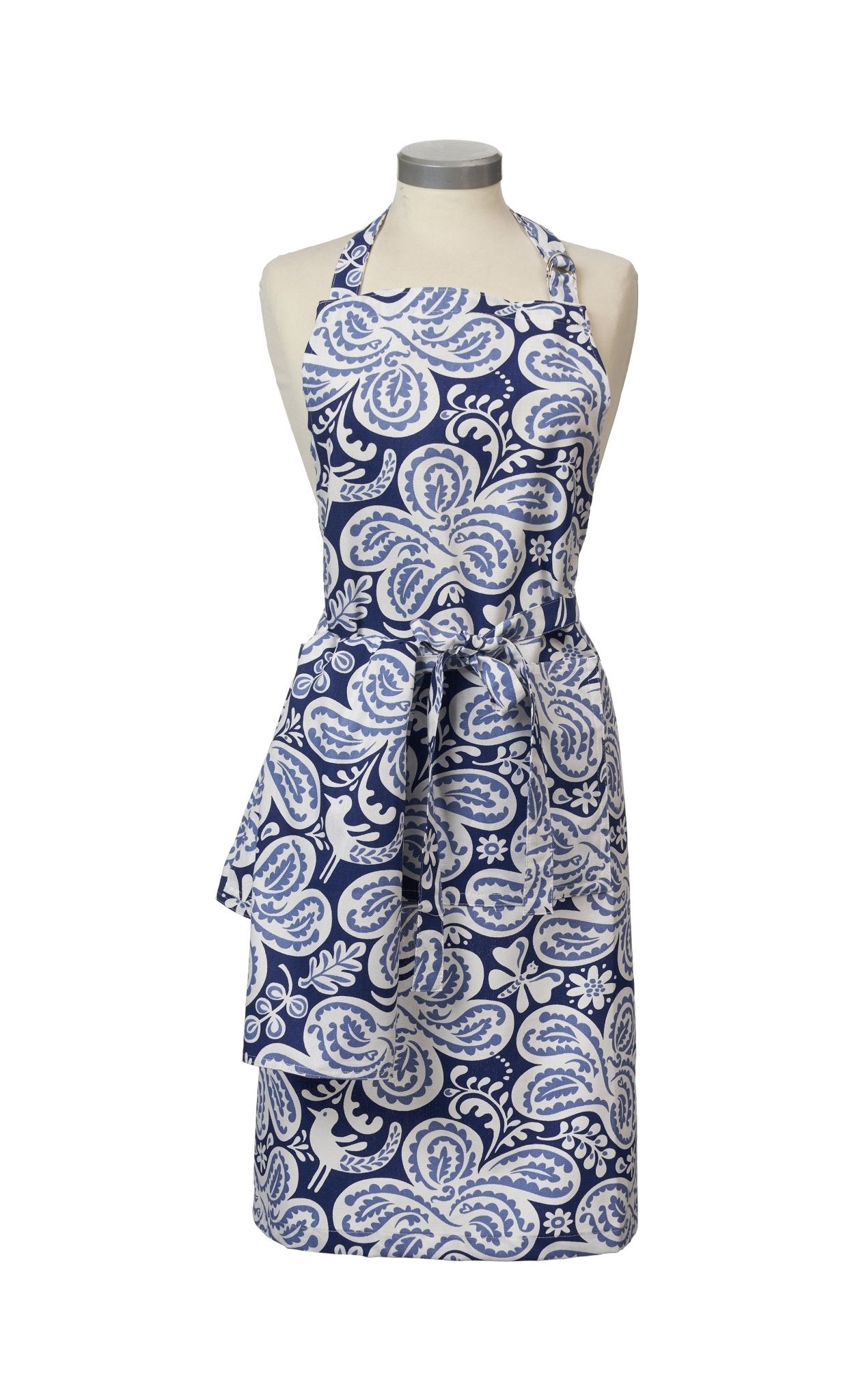 KLI - 571006 - KLIPPAN - Schürze Haga blau, gewebte Baumwolle, 90x65cm