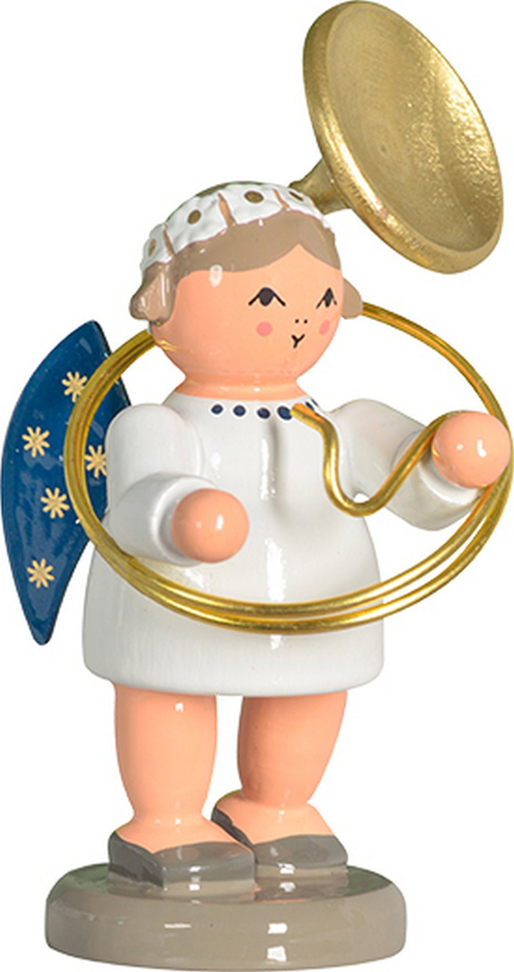 KWO - 75697 - KWO - Engel mit Sousaphon, Holzkunst, 5cm