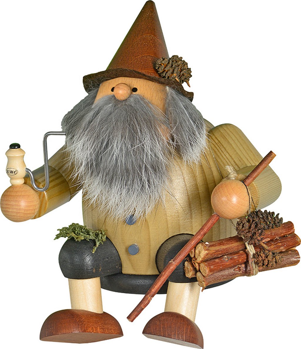 KWO - 21451 - KWO - Räuchermann Kantenhocker Waldwichtel, Holzkunst, 15cm