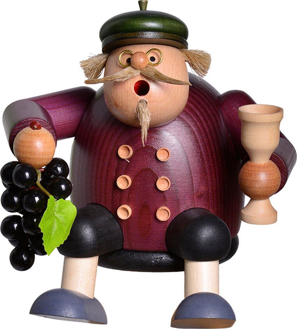 KWO - 21461 - KWO - Räuchermann Kantenhocker Winzer, Holzkunst, 14cm