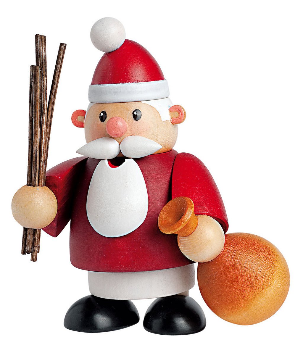 KWO - A25003 - KWO - Räuchermann Weihnachtsmann, mini, Holzkunst, 10cm