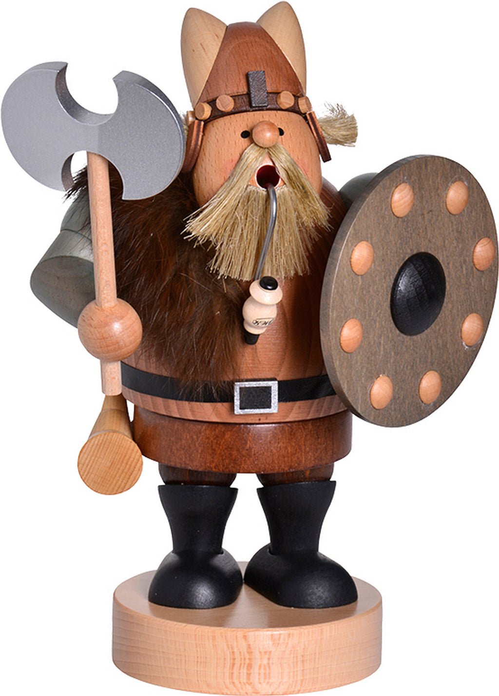 KWO - 21455 - KWO - Räuchermann Wikinger, Holzkunst, 18cm