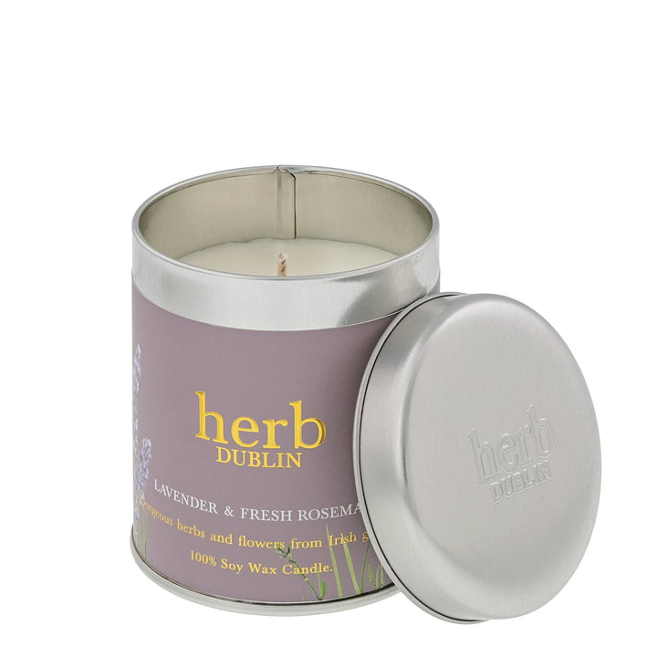 Lavender Tin Candle, herb DUBLIN-herb-HTS-LAV