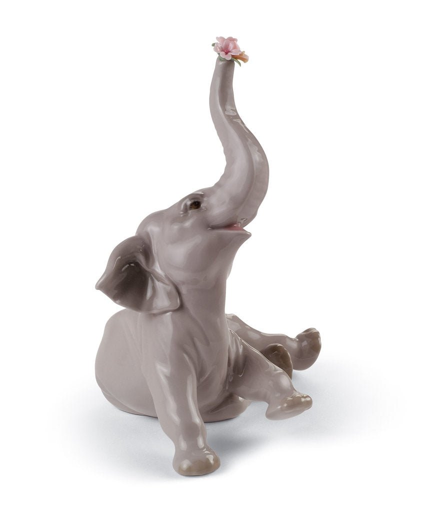 LLADRO® Figur »Babyelefant mit Rosa Blume« 01008491-010-08491