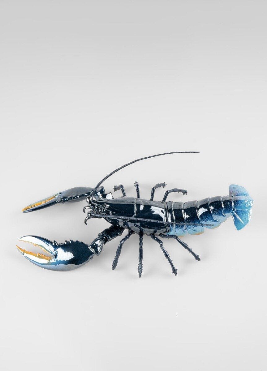 LLADRO® Figur Lobster Sculpture blau 13x45x22cm 01009693 2023-010-09693