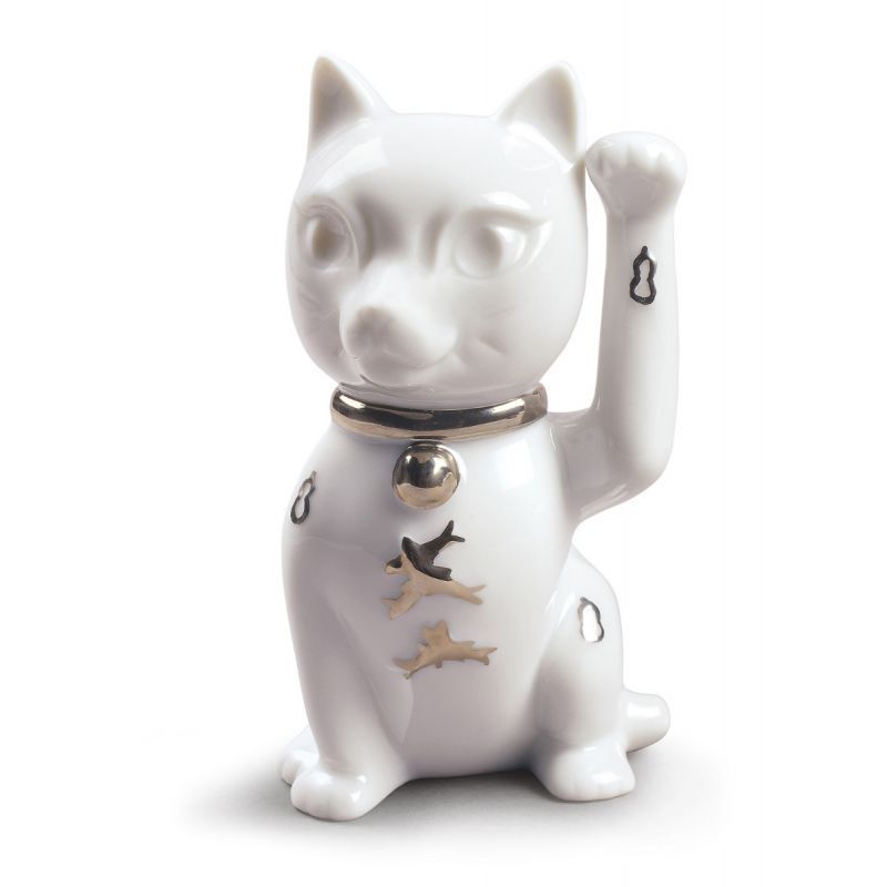 010 - 09283 - LLADRO® Figur »Maneki Neko (weiss - silber)« 01009283