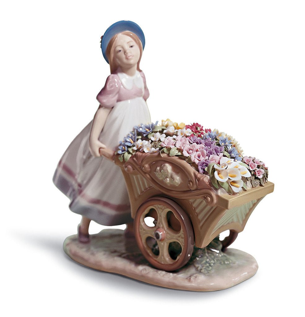 010 - 06521 - LLADRO® Figur »Mit Blumen Zum Markt« 01006521