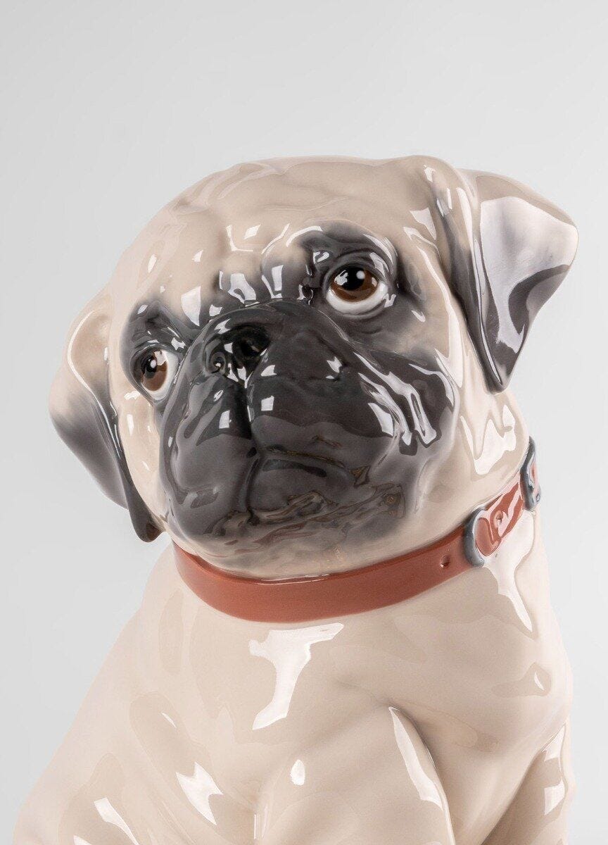 010 - 09689 - LLADRO® Figur Mops Puppie Pug Skulptur 24x20x20cm 01009689 2023