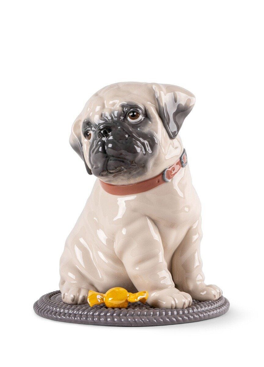 010 - 09689 - LLADRO® Figur Mops Puppie Pug Skulptur 24x20x20cm 01009689 2023