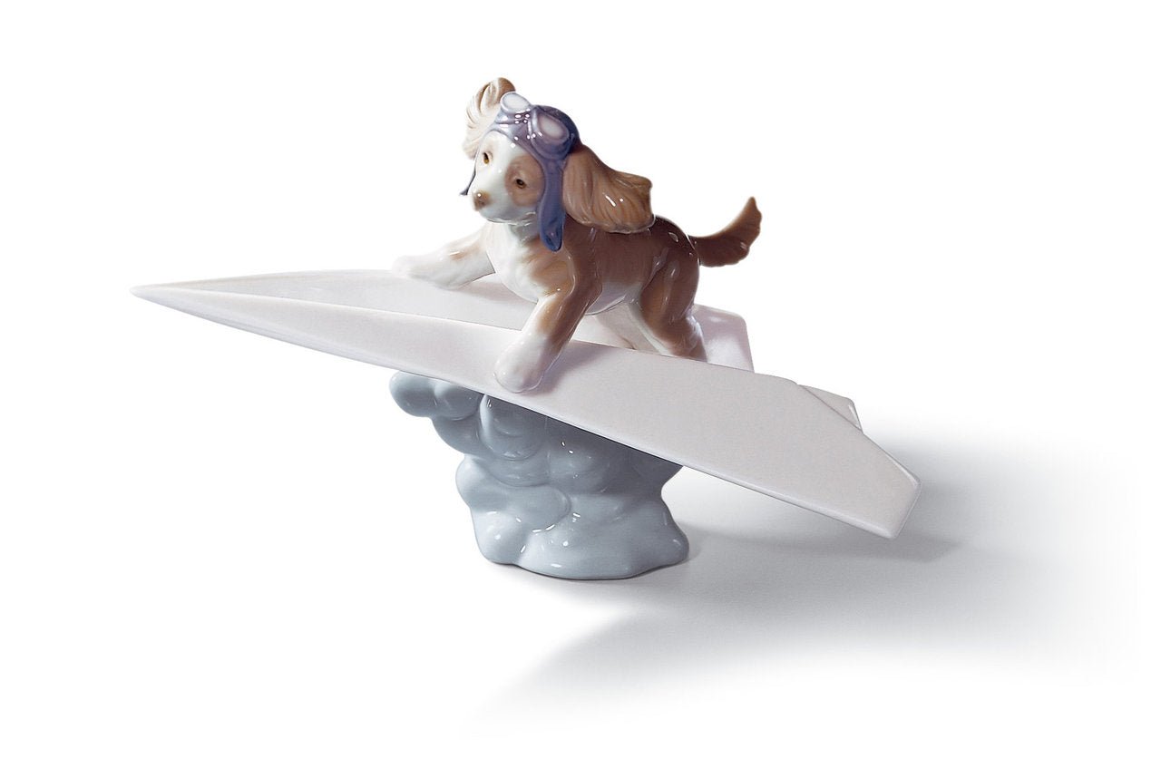010 - 06665 - LLADRO® Figur »Papierflugzeug mit Hundepilot« 01006665
