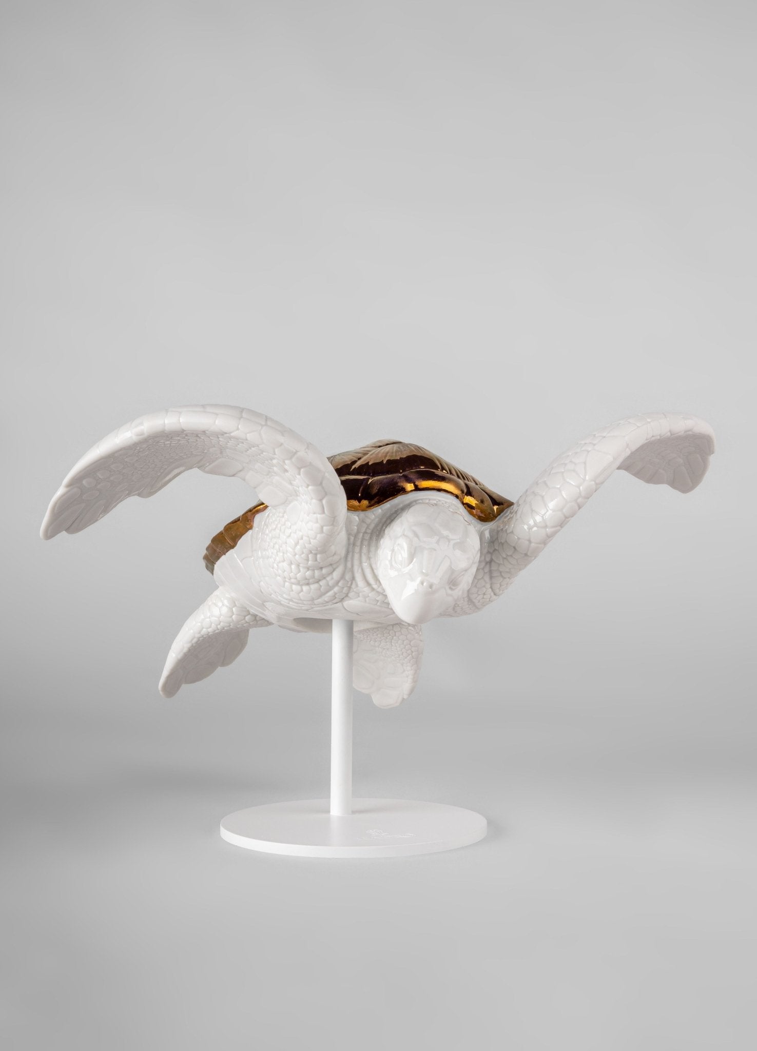 010 - 09596 - LLADRO® Figur »Sea Turtle I (white - copper) Sculpture« 01009596