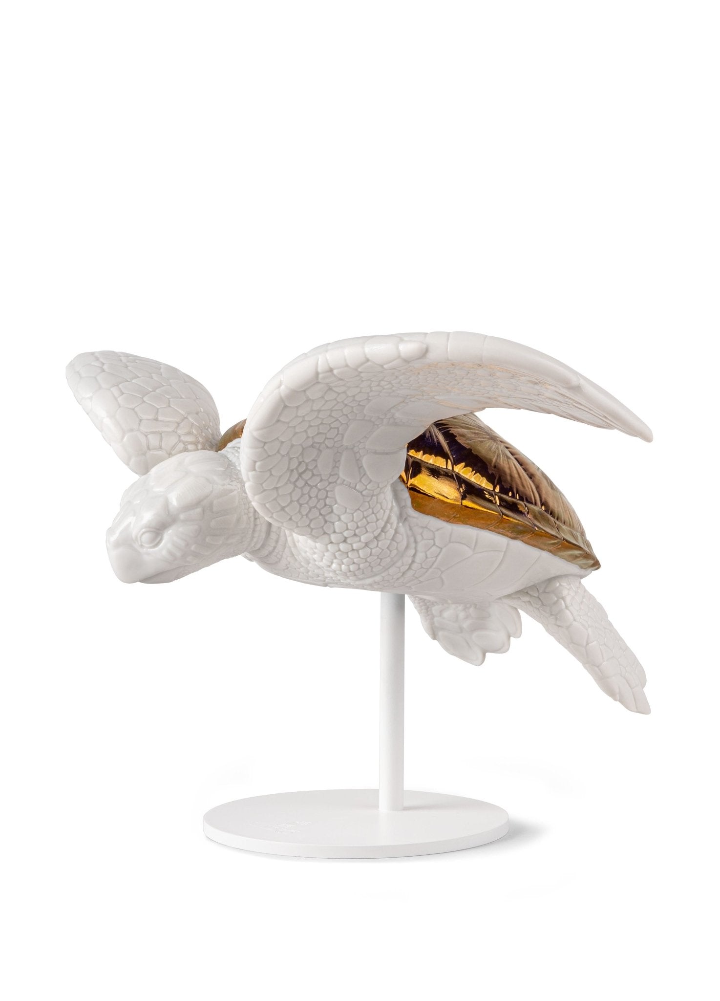 010 - 09596 - LLADRO® Figur »Sea Turtle I (white - copper) Sculpture« 01009596